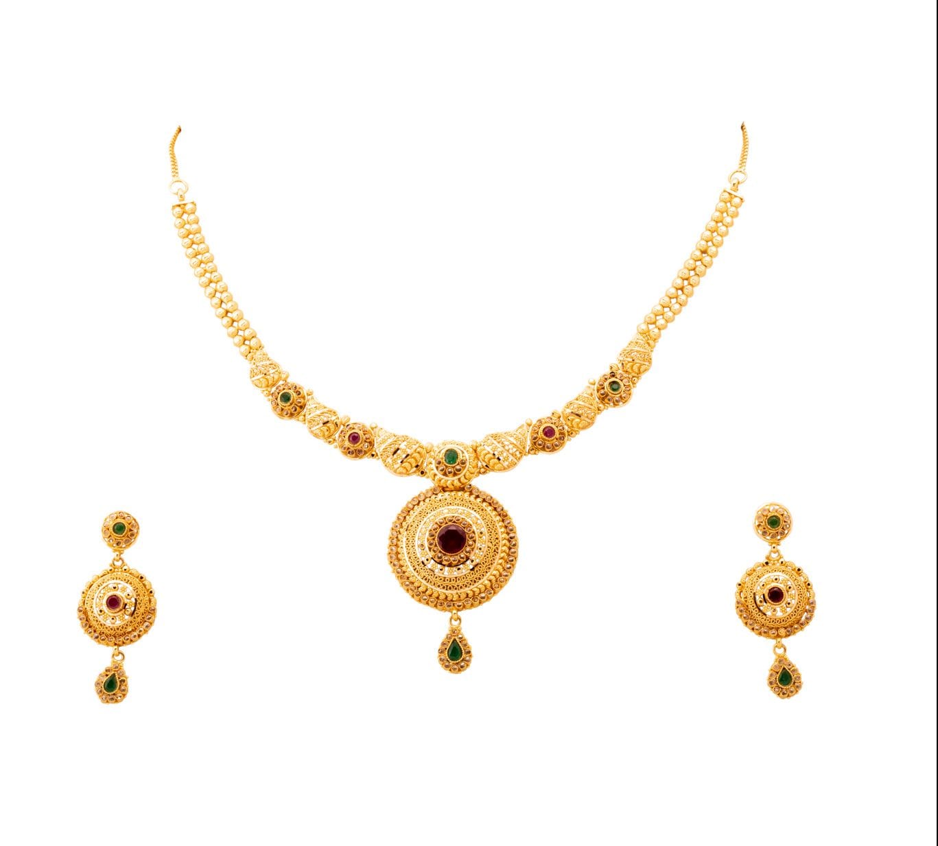 22kt Necklace and Earring Set