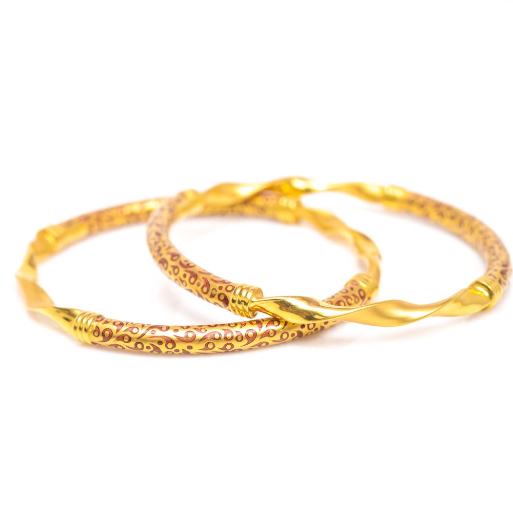 22kt Bangles with Enamel