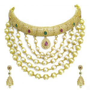 22kt Necklace and Earring Set