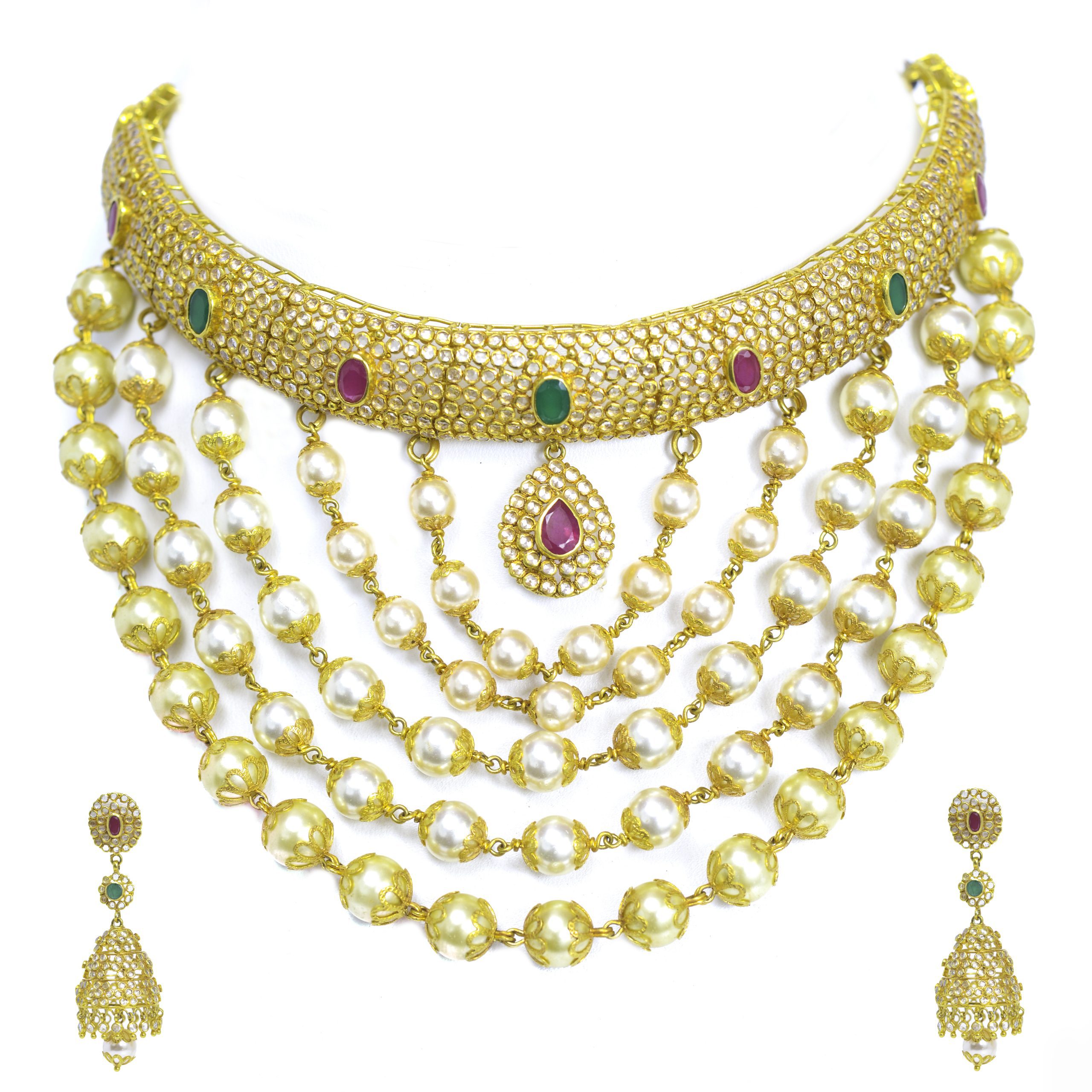 22kt Necklace and Earring Set