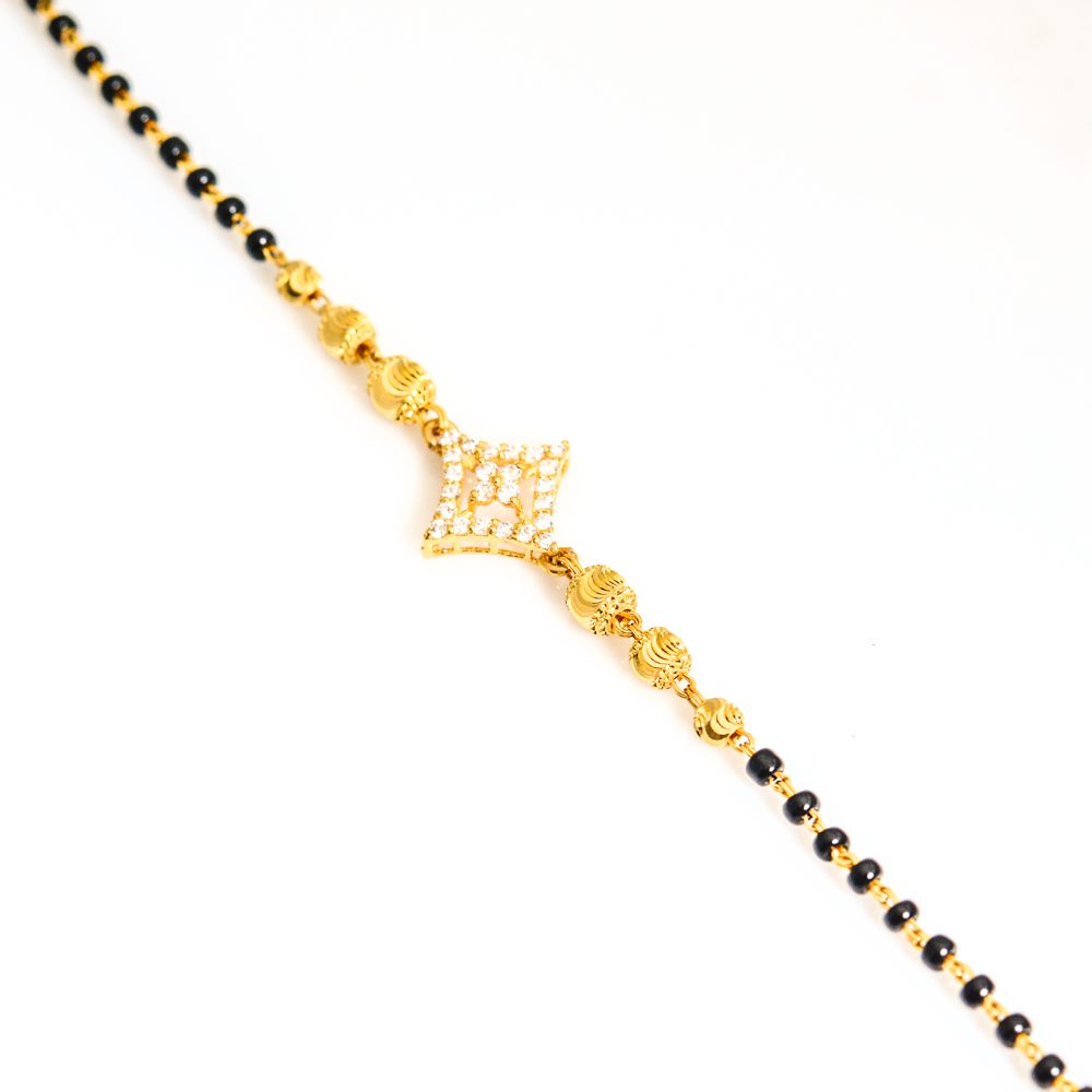 22kt Black Bead Bracelet- Baby Jewelry