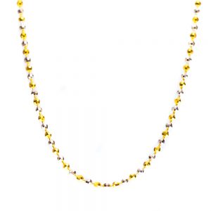 22kt Two Tone Bead Chain