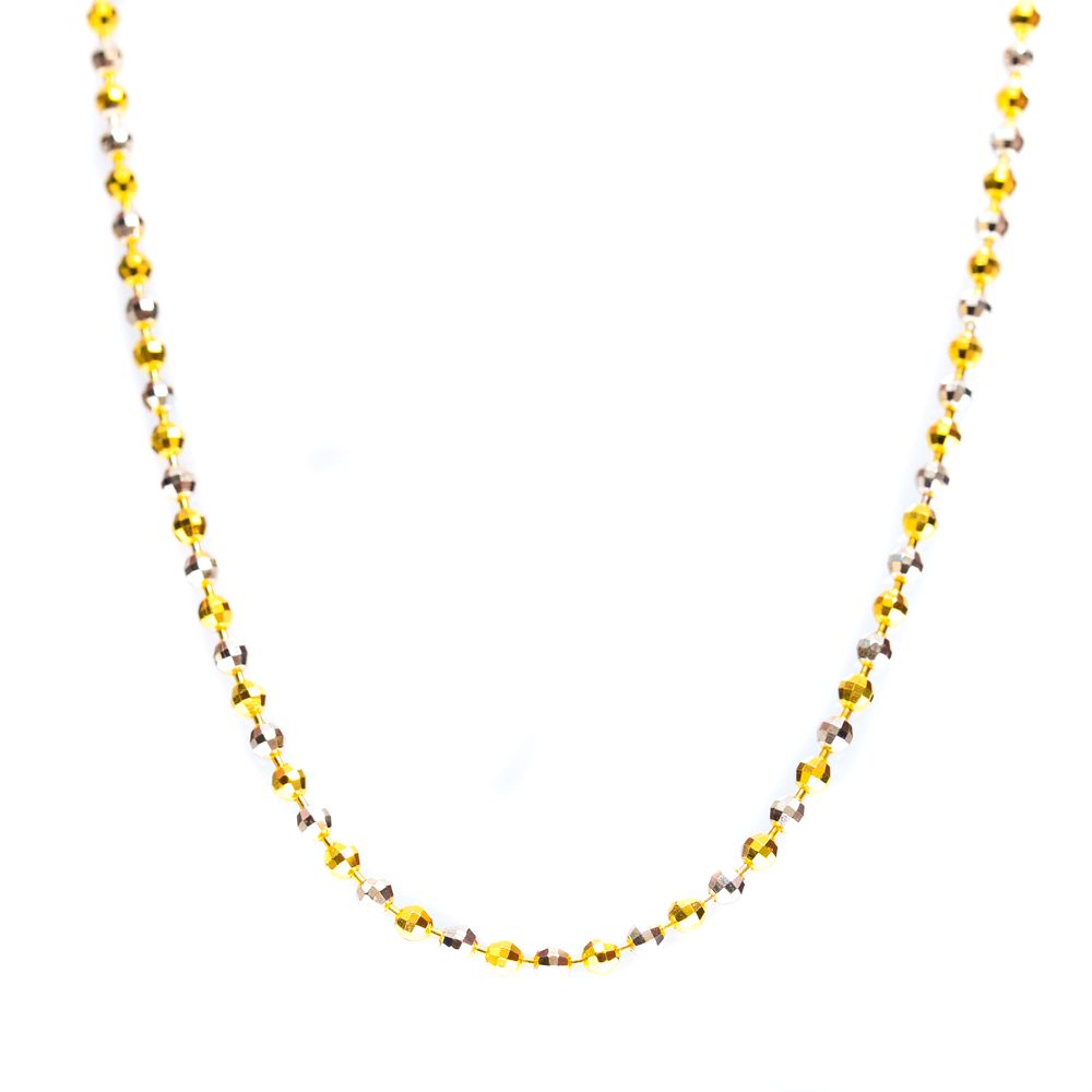 22kt Two Tone Bead Chain