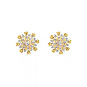 18kt Diamond Starburst Earrings