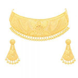 22kt Necklace and Earring Set